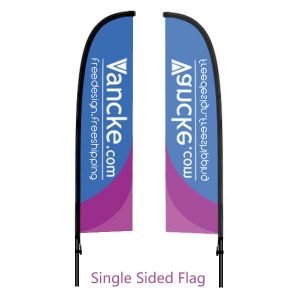 Single sided feather flag