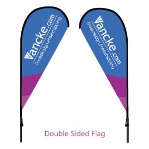 double sided teardrrop flag