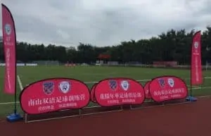soccer field signage outdoor banner frame system sideline banners pop up a frame banner