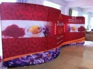 tension fabric backdrop frame pop up displays tension fabbic display
