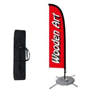 Advertising Flags 15 Full Color Custom Tall Swooper Advertising Flag Feather Banner +Pole & Spike