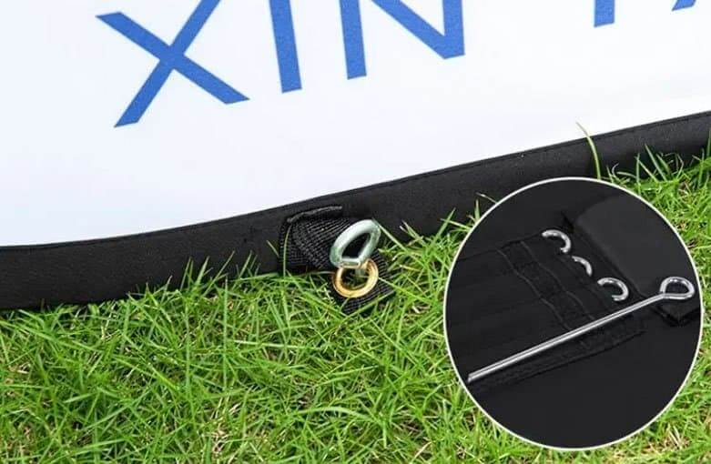 pop a a frame banner Pegs for the ground