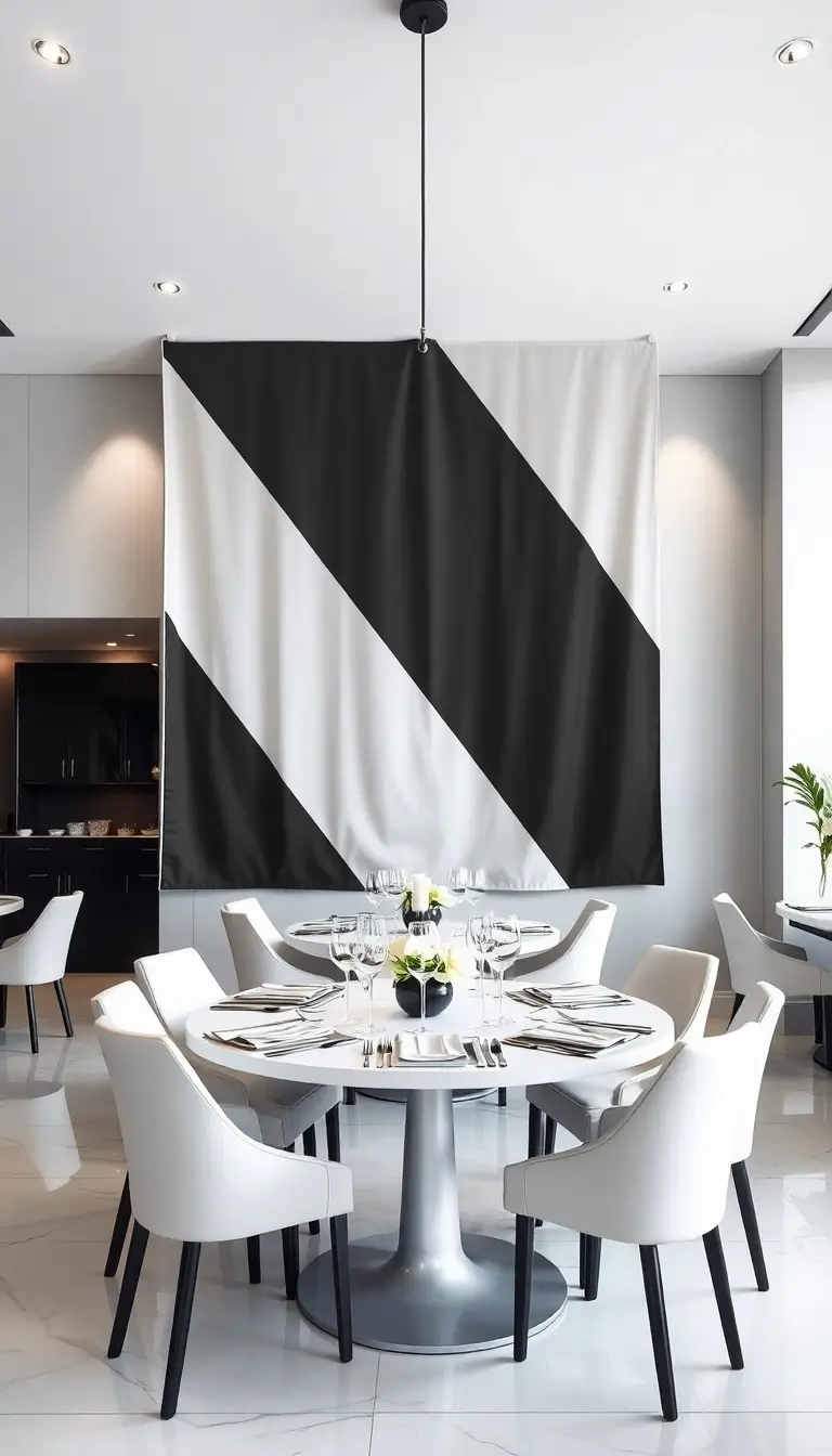 15 Custom Printed Flags That Will Transform Your Space (You Won't Believe #7!) - 10. Monochrome Elegance Flag