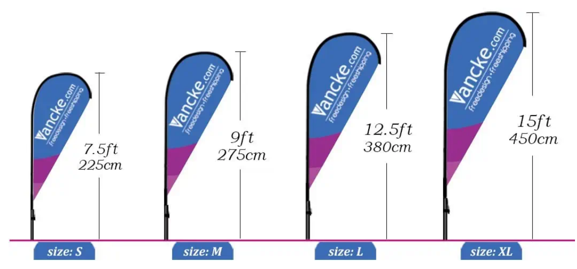 Understanding Teardrop Banner Sizes and Shapes