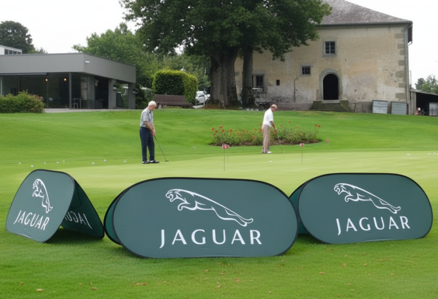 horizontal pop out banner