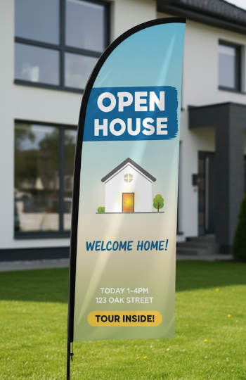  Feather Flags to Draw More Buyers to Your Open House