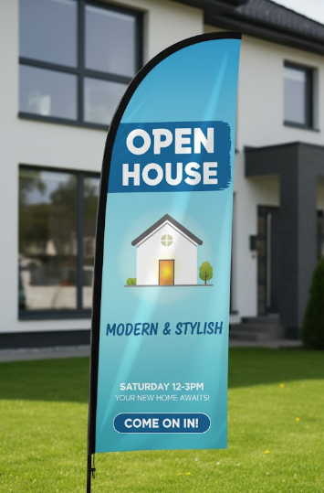  Feather Flags to Draw More Buyers to Your Open House