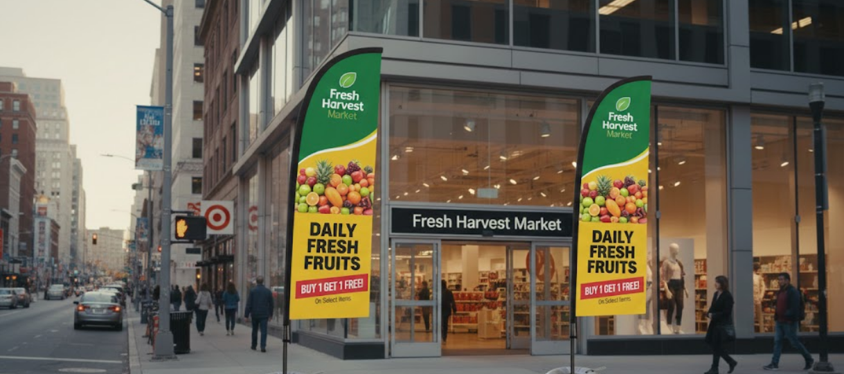 custom feather flags