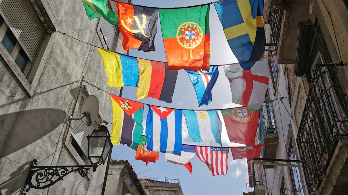 Side-by-Side Comparison: Features of Feather and Curved Flags