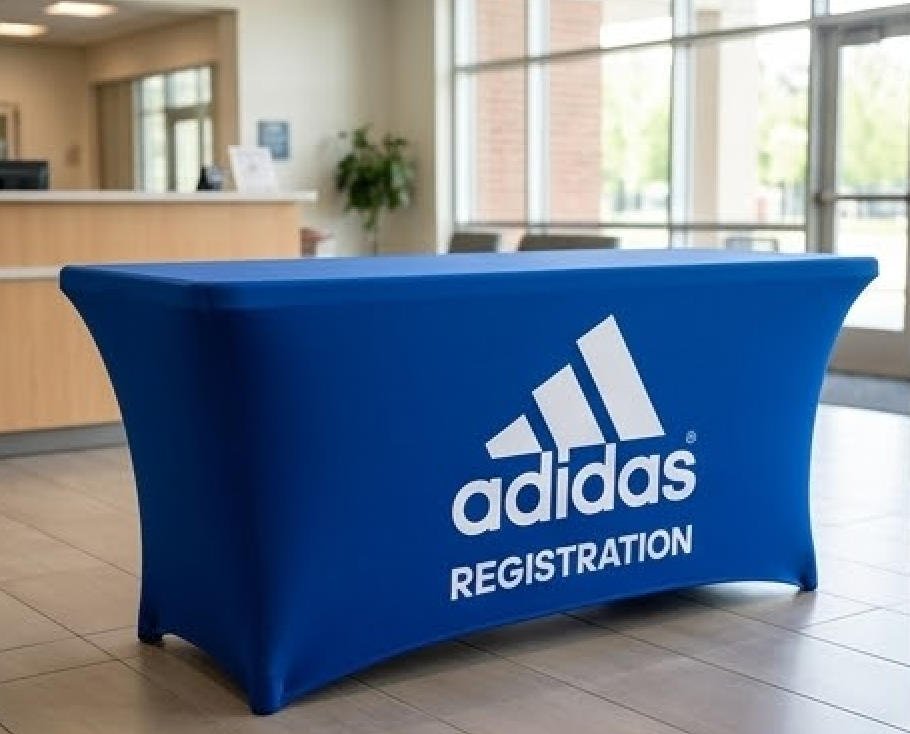 Custom Table Covers for Sports Registration Desks