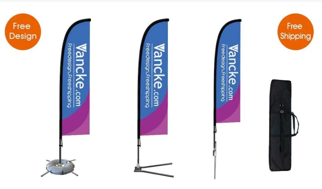 custom feather flags