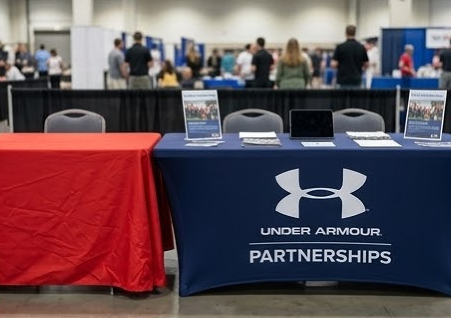 Custom Table Covers for Sports Registration Desks